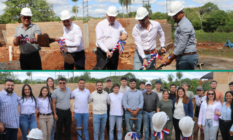 La Universidad San Carlos realizó la palada inicial de su futura sede propia en la Filial Santaní